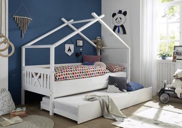 Kinder Huisbed 90x200 | Met Logeerbed | A-kwaliteit | Sch..., Kinderen en Baby's, Ophalen of Verzenden, Nieuw, Overige typen