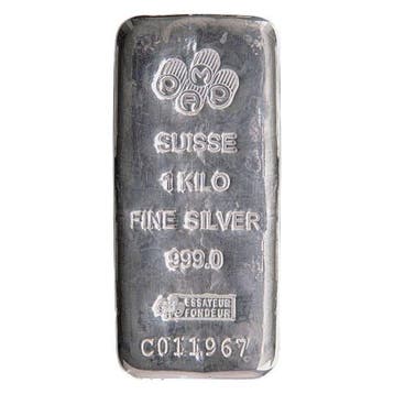 1 kilogram - Zilver .999 - 1 Kilo 999 Fine Silver Bar Pamp