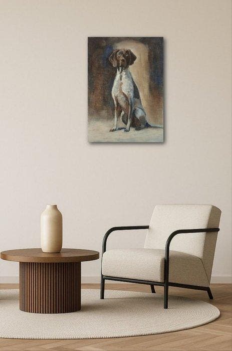 Leon Rysa - Pointer, Antiek en Kunst, Kunst | Schilderijen | Modern