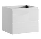 Wastafelkast Angela 60 x 48 cm Wit Hangend Wastafelmeubel, Verzenden
