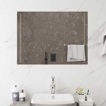 vidaXL LED Badkamerspiegel Doorzichtig 80 x 60 cm gehard, Verzenden