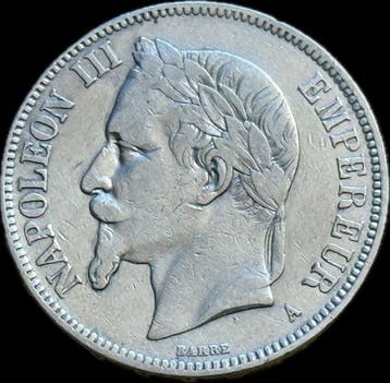 France. Napoléon III. 5 Francs 1870-, Paris (Sans prix de