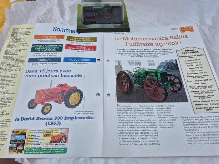 Hachette 1:43 - Modelauto (3) - Motomeccanica Balilla/ SAME, Hobby & Loisirs créatifs, Voitures miniatures | 1:5 à 1:12