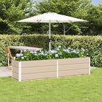 vidaXL Plantenbak Ivoor 195 x 50 x 45 cm Gegevens staal, Verzenden