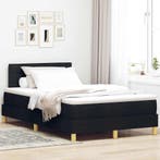 vidaXL LED Box Spring Bed met hoofdeinde Zwart 120 x 190 cm, Verzenden, Nieuw
