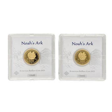 Armenië. 100 Dram 2021, Noahs Ark, Goud (999/1000), 2 x 1