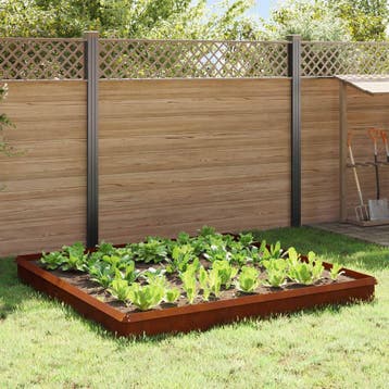 vidaXL Slakkenhekken 12 st 100 x 3,5 x 25 cm weervast staal, Verzenden