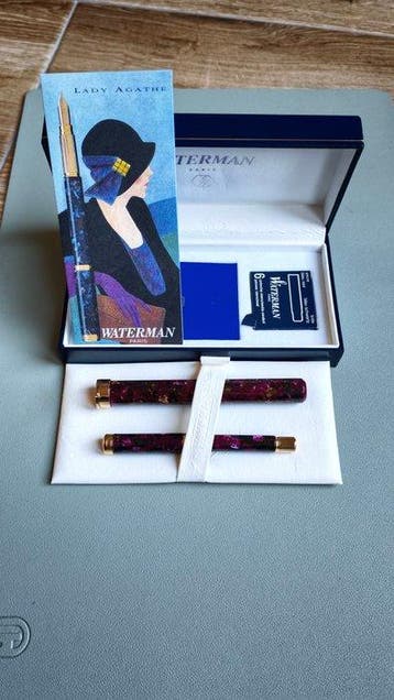 Waterman - Waterman Lady Agathe Vulpen Set – Paars/Magenta, Verzamelen, Nieuw
