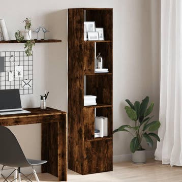 vidaXL Boekenkast 40x36x189 cm bewerkt hout gerookt, Verzenden, Nieuw