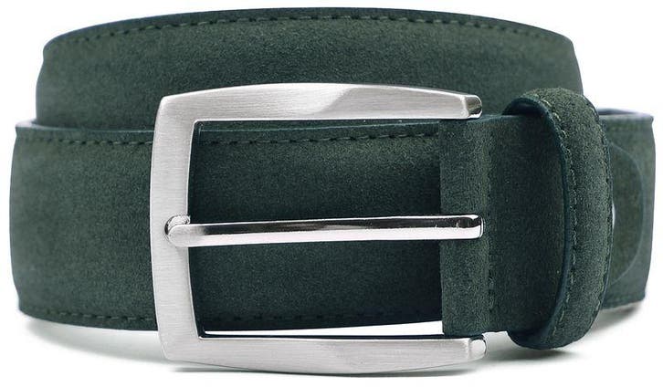 Suitable Riem Suède Leer Donkergroen maat 105 Heren, Kleding | Heren, Riemen en Ceintuurs, Riem of Ceintuur, Nieuw, Echt leder