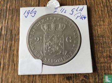 Nederland 2½ gulden 1869, Verzenden, Losse munt