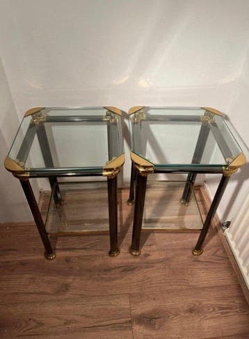 Mara - Tafel (2) - Glas, Messing, Metaal, Nieuw