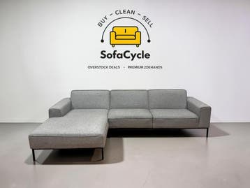 SITS grijze 3,5-zit met chaise longue – strak, ruim en topco, Verzenden