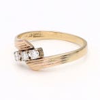 Ring - 14 karaat Geel goud Diamant (Natuurlijk), Handtassen en Accessoires, Ringen, Nieuw