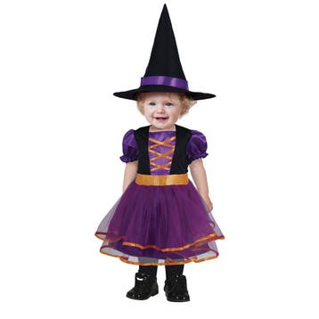 Halloween Kostuum Baby Heks Paars/Oranje, Verzenden, Nieuw