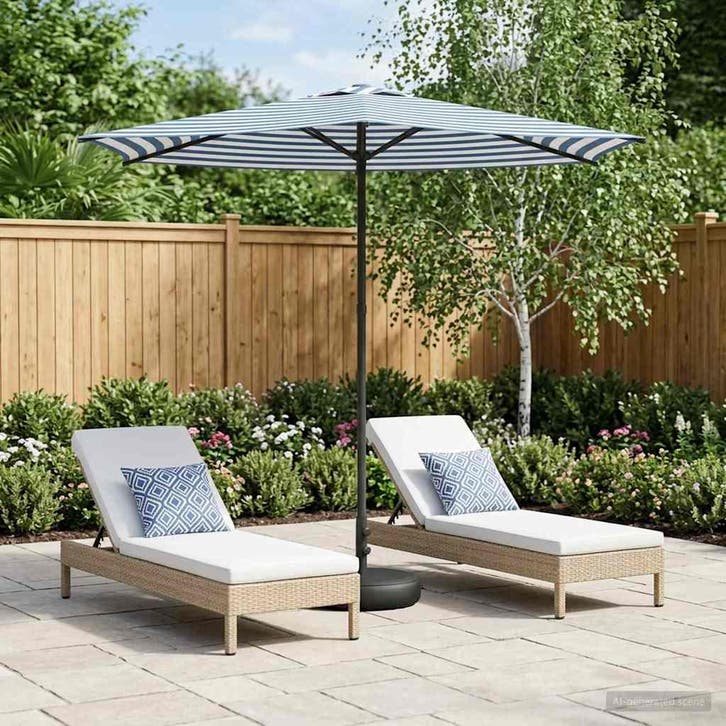 vidaXL Tuinparasol met voet 270 x 270 cm Polyester, Tuin en Terras, Parasols, Nieuw, Verzenden