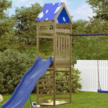 vidaXL Speeltoren Bruin 52,5 x 85 x 265 cm Massief, Verzenden, Nieuw