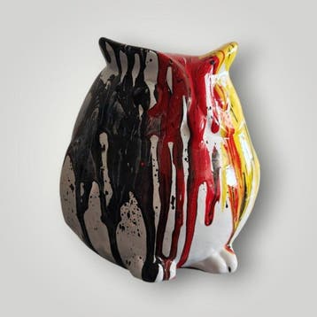 RED - Sculpture, Owl germany - 12 cm - Résine - 2026