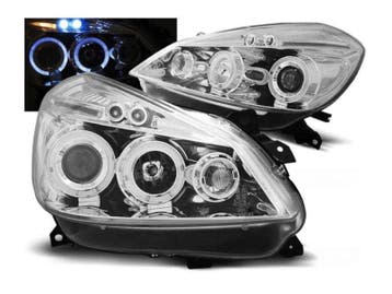 Angel Eyes koplampen Chrome geschikt voor Renault Clio 3, Verzenden, Nieuw, Renault