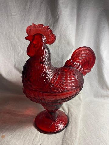 Attribué à Portieux - Suikerkom - Splendide Coq - Glas, Antiquités & Art