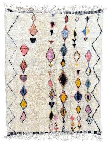 Modern Moroccan Beni Ouarain Wool Rug - Berber - Vloerkleed, Nieuw