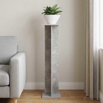vidaXL Plantenstand Betongrijs 25 x 25,5 x 100,5 cm Bewerkt, Tuin en Terras, Verzenden, Nieuw