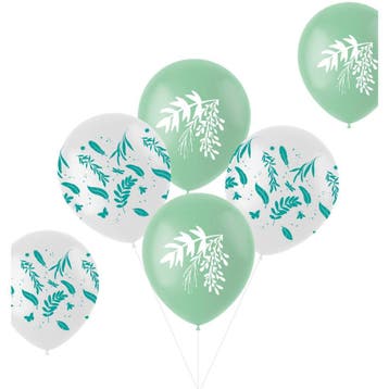 Ballonnen Natuur Groen 33cm 6st, Hobby en Vrije tijd, Feestartikelen, Verzenden, Nieuw