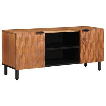 vidaXL TV Kast met plank Acacia Bruine Afwerking 105 x 33 x, Verzenden, Nieuw