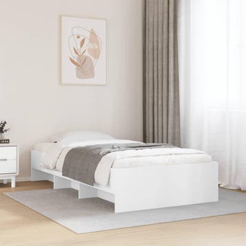 vidaXL Bedframe bewerkt hout wit 90x190 cm, Verzenden, Nieuw