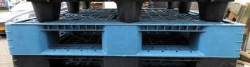 Kunststof Pallet, B110 x D110 x H15cm, blauw, Zakelijke goederen