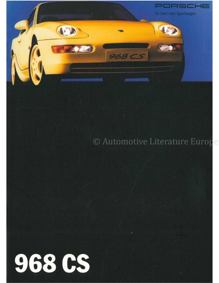 1993 PORSCHE 968 CS BROCHURE DUITS, Livres, Autos | Brochures & Magazines