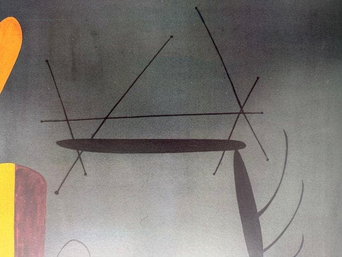 Joan Miro (1893-1983) - Dipinto, Antiquités & Art, Antiquités | Autres Antiquités