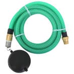 vidaXL Zuigslang met messing koppelingen 1,1 3 m PVC groen, Tuin en Terras, Verzenden, Nieuw