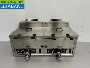 Friteuse double HCB en acier inoxydable, 2 x 30 litres, au, Articles professionnels, Verzenden
