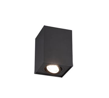 Trio BISCUIT plafondlamp | GU10 Fitting | mat zwart | 9,6 x, Verzenden, Nieuw