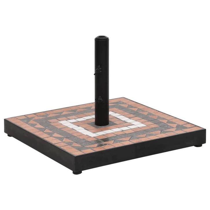 vidaXL Parasolvoet vierkant 12 kg terracottakleurig wit, Jardin & Terrasse, Parasols, Envoi