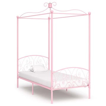 vidaXL Hemelbedframe metaal roze 100x200 cm, Verzenden, Nieuw