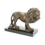 Sculpture, Roaring lion - 25.8 cm - Bronze, Marbre, Antiquités & Art
