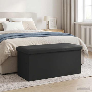 vidaXL Vouwbare Opbergbank Grijs 180 kg 80 L 77 x 38 x 38 cm, Verzenden, Nieuw