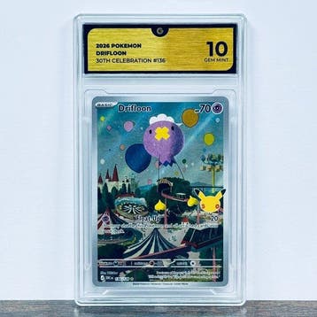 Pokémon Graded card - Drifloon 136 - 30th Anniversary –