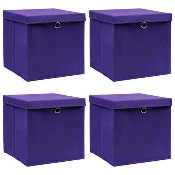 Opbergboxen 4st paars | 23% korting | Retour deal, Huis en Inrichting, Overige materialen, Minder dan 50 cm, Verzenden, Minder dan 50 cm