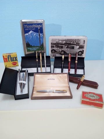 Aurora , Waterman , scatole Mont Blanc - Parure de stylos, Collections