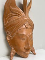 Masque sculpté à la main - Bois - Indonésie - XXe siècle, Antiek en Kunst