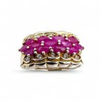 Zonder minimumprijs - Ring Zilver - Ruby (Gecertificeerd)
