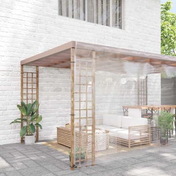 vidaXL Doorzichtig zeildoek met zeilringen 8x8 m PVC, Verzenden, Nieuw