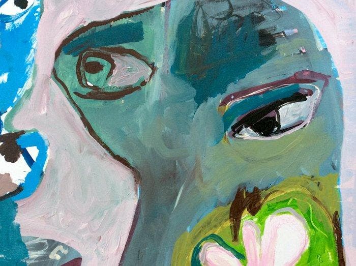 Ralf Altrieth (1966) - Übung Blume sein, Antiek en Kunst, Kunst | Schilderijen | Modern