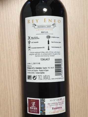 2009 Rey Eneo Limited Edition - Rioja Reserva - 6 Flessen, Nieuw