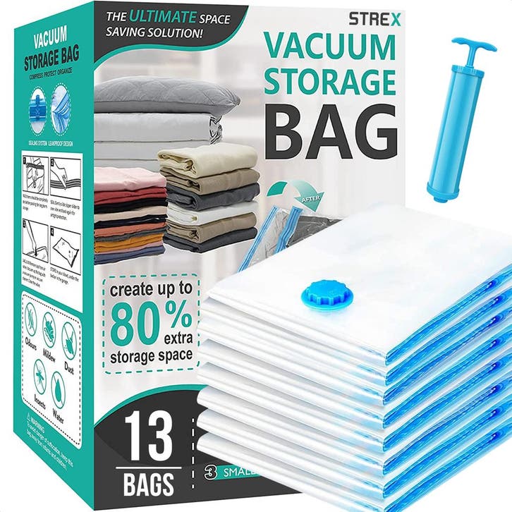 Strex Vacuumzakken Dekbedden & Kleding - 14 Stuks / 4 Maten, Huis en Inrichting, Overige Huis en Inrichting, Verzenden