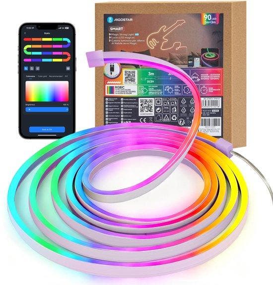 Led strip - Ledstrip - 3 meter - RGB - Aigostar, Maison & Meubles, Lampes | Autre, Envoi