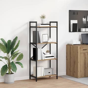 vidaXL Boekenplank 4-laags 56 x 34 x 133,5 cm Bewerkt hout, Verzenden, Nieuw